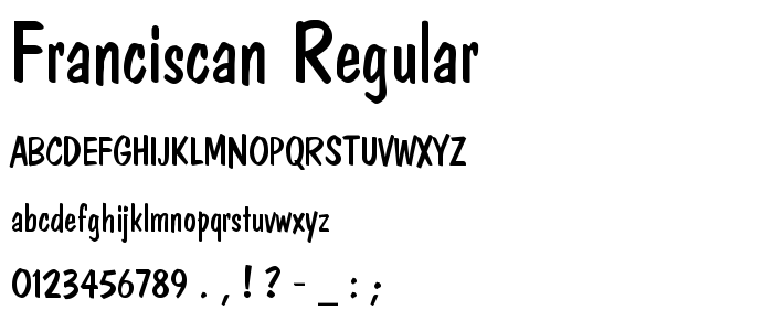 Franciscan Regular font